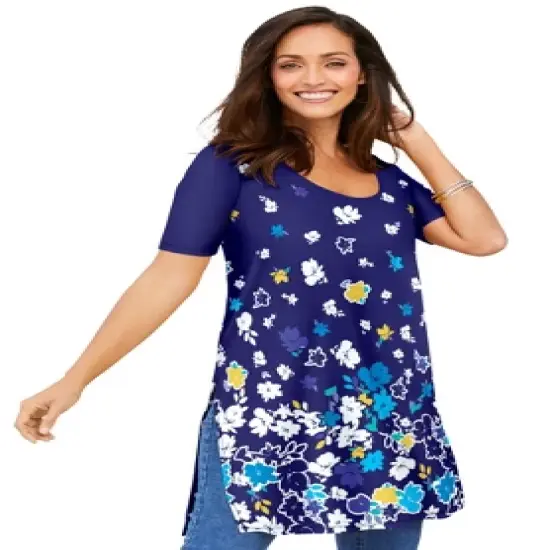 Jessica London Women&rsquo;s Plus Size Mega Knit Tunic image {11}