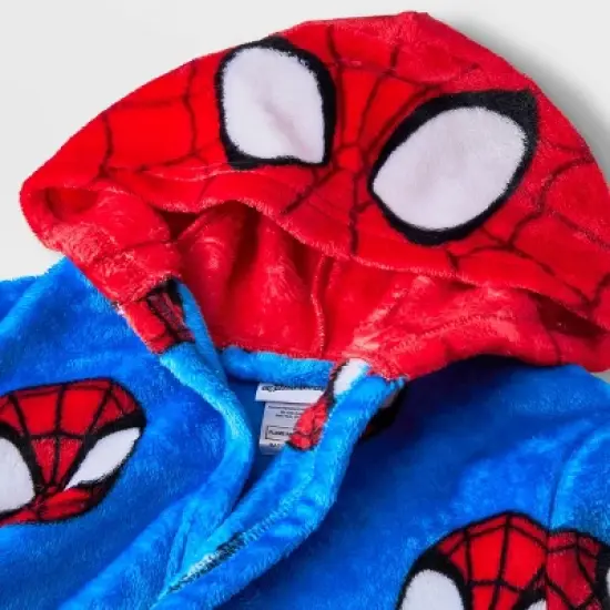 Toddler Boys' Spider-Man Cosplay Hooded Robe - Blue image {2}