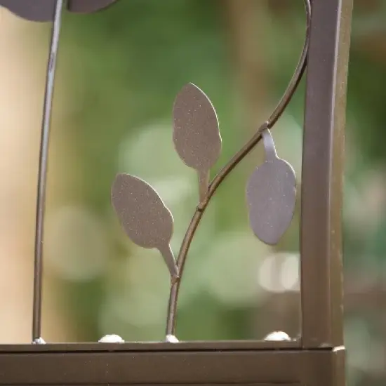 Metal Arched Garden Arbor with Tree of Life Design image {10}