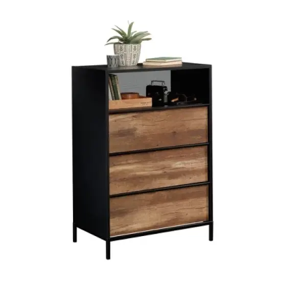 Boulevard Cafe 3 Drawer Chest Black - Sauder image {2}
