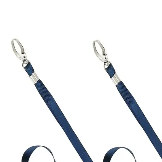 Unique Bargains Dark Blue Nylon Neck Strap String Keys Holder Lanyard 16.1" Long 2 Pcs image {2}