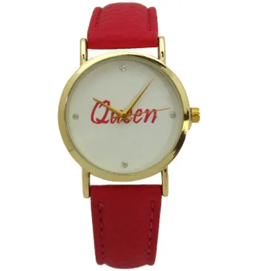 OLIVIA PRATT QUEEN FACE LEATHER STRAP WATCH image {5}