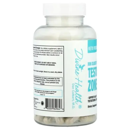 Divine Health Don Colbert M.D. Testosterone Zone, 90 Capsules image {4}