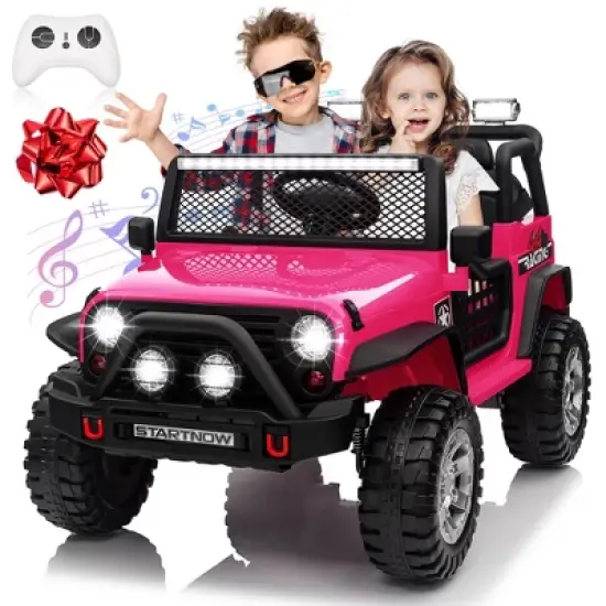 JOYRACER 24V 2-Seater Ride-On Truck for Kids, 4x200W Motors, Electric Toys Car w/ 4 Wheels Spring Suspension, LED, 3 Speeds, Bluetooth Music image {10}