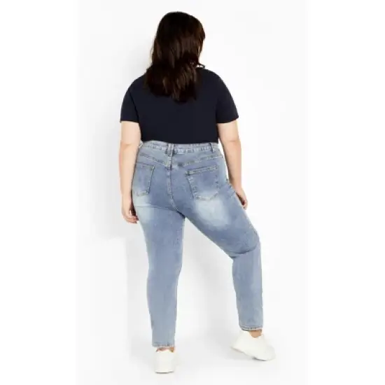 Women's Plus Size Most Wanted Rip Jean - Light Wash | CITY CHIC image {2}