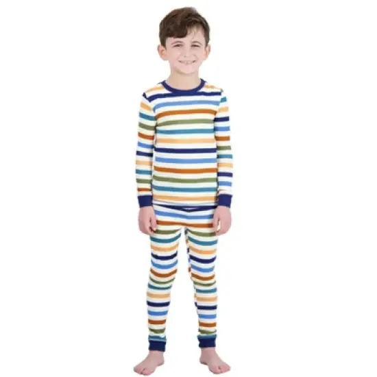 Sleep On It Boys Super Soft 2-Piece Snug Fit Pajama Set - Stripe image {1}