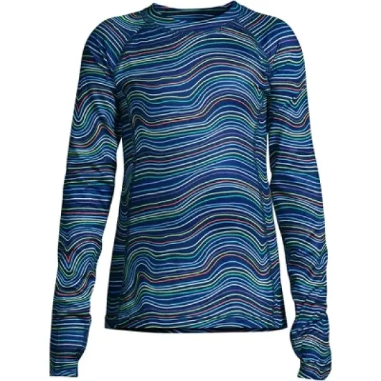 Lands' End Girls Thermal Base Layer Long Underwear Thermaskin Crew Neck Shirt image {3}