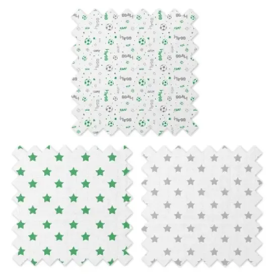Bacati - Soccerball Green/Gray Muslin 4 pc Toddler Bedding Set image {7}