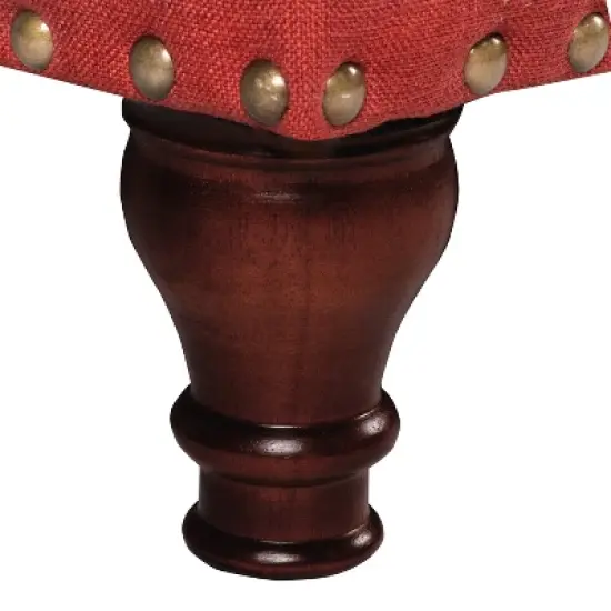 Large Rectangle Storage Bench with Nailhead Trim - HomePop image {4}