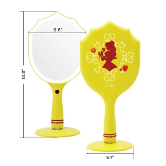 Impressions Vanity Belle LED Handheld Makeup Mirror With Standing Base image {5}