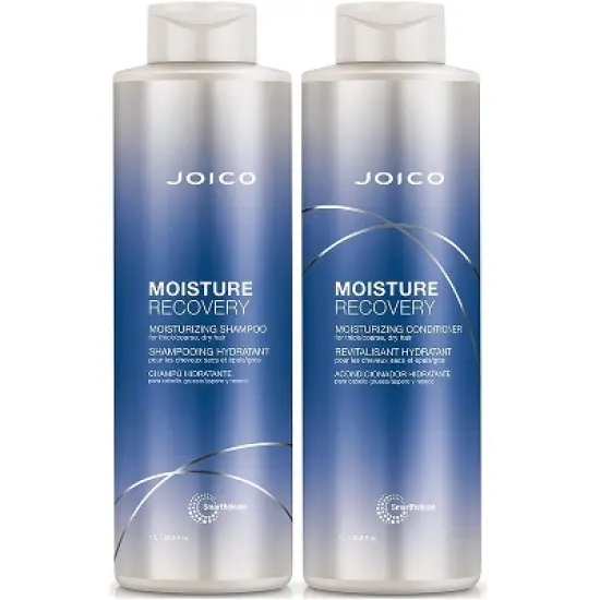Joico MOISTURE RECOVERY Moisturizing Shampoo & Conditioner (33.8 oz LITER XXL PRO) DUO SET for Thick/Coarse, Dry Hair Kit image {8}