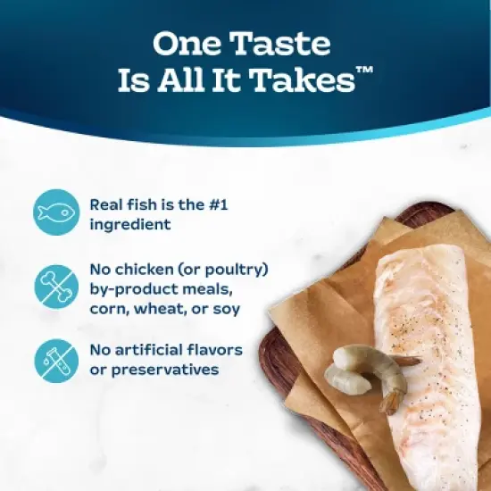 Blue Buffalo Tastefuls Adult Cat Fish and Shrimp Entree in Gravy Flaked Wet Cat Food - 3oz image {5}