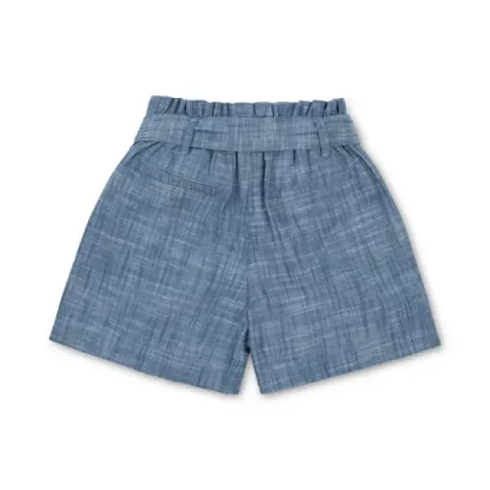 Hope & Henry Girls' Organic Cotton Pull-On Cinched Waist Woven Short, Infant image {2}