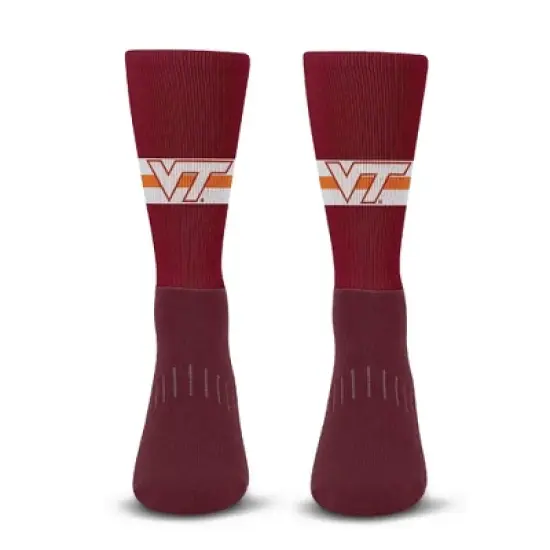 NCAA Virginia Tech Hokies Streak Team Color Crew Socks - L image {1}