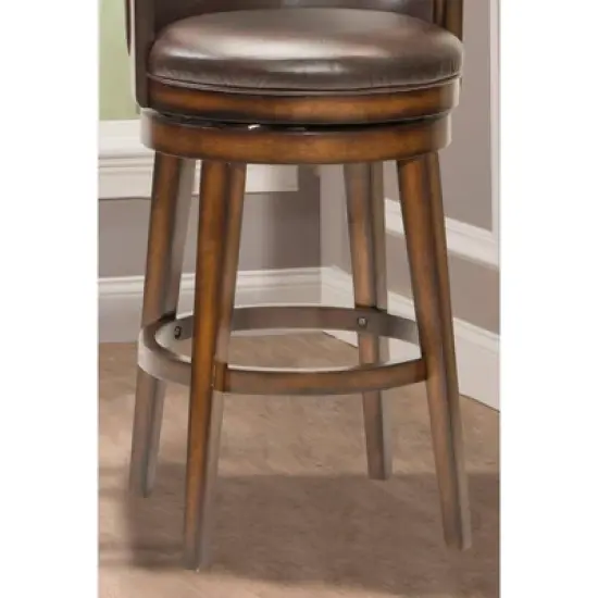 30.5" Lyman Swivel Barstool Wood/Oak - Hillsdale Furniture image {3}