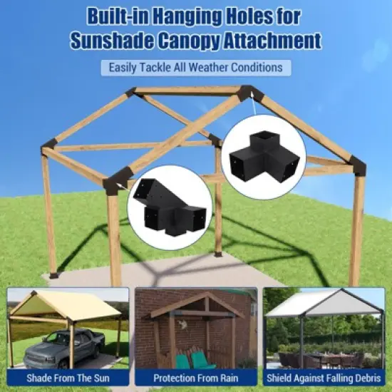 Pergola Bracket Kit,for Gazebos, Patio Pergolas, Log Cabin Outdoor image {4}