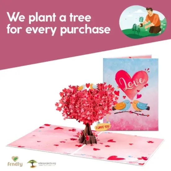 Frndly by Paper Love 3D Pop Up Love Tree Card image {3}