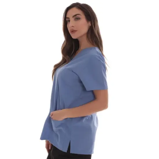 Just Love Solid Scrub Top for Women with Pockets and V-Neck - Comfortable and Professional Medical Uniform image {1}
