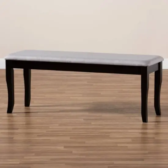 Cornelie Fabric Upholstered Wood Dining Bench - Baxton Studio image {5}