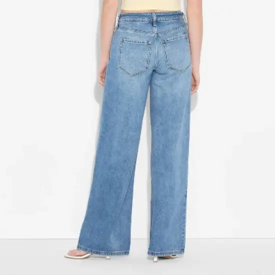 Women's Low-Rise Baggy Jeans - Wild Fable&trade; Long/Short image {2}