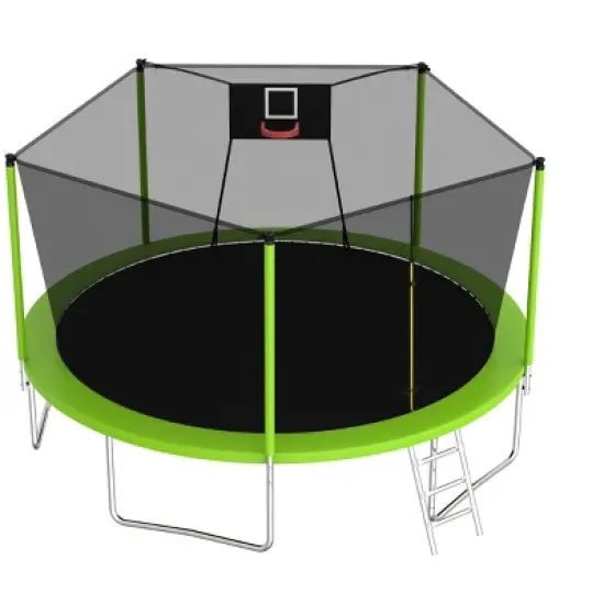 Dexmalle 14FT Trampoline ,Sports Fitness Trampolines with Enclosure Net image {7}