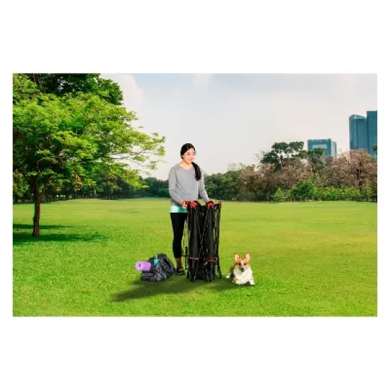 Carlson Red Six Panel Portable Cat and Dog Pen image {2}