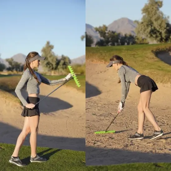 GoSports Trap Teeth Golf Bunker Rake, 2 Pack image {4}