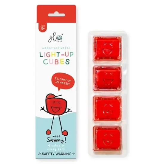 Glo Pals Character Sammy & 6 Red Light Up Water Cubes image {2}