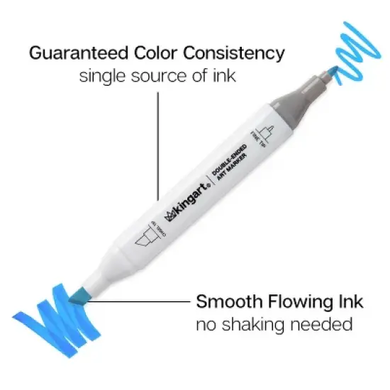 KINGART PRO Double-Ended Alcohol Markers 120 Colors image {2}