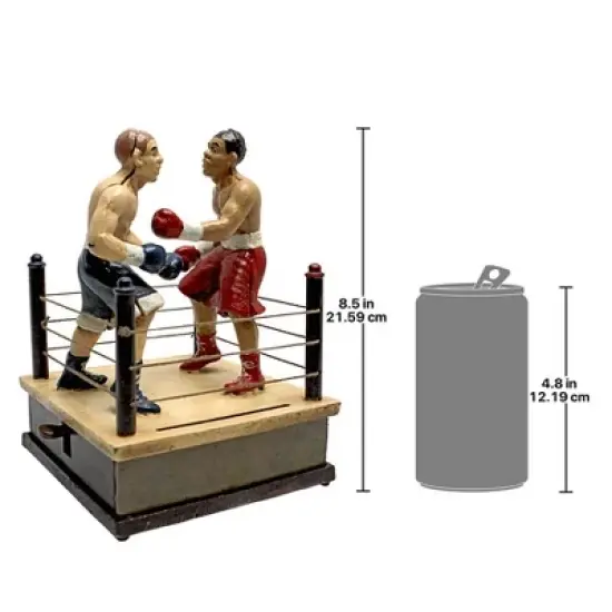 Design Toscano Battling Boxers Die Cast Iron Mechanical Coin Bank image {3}