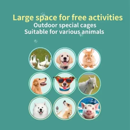 24" Heavy Duty Metal Dog Playpen - Indoor/Outdoor Pet Fence for Small/Medium/Large Dogs, Portable Animal Barrier for Yard, RV & Camping - Black image {4}