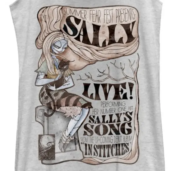 Women's The Nightmare Before Christmas Summer Fear Fest Sally Poster Racerback Tank Top image {1}