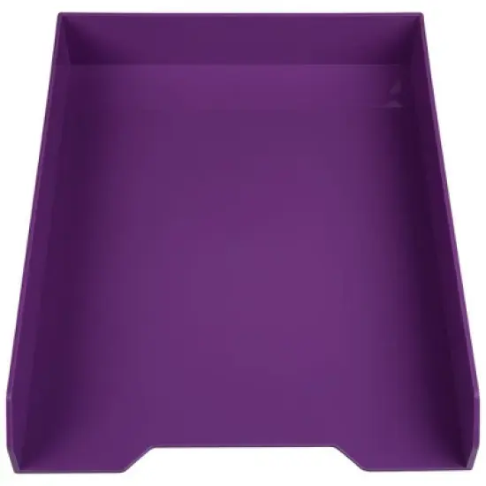 JAM Paper 2pk Stackable Desktop Paper Trays Purple image {1}