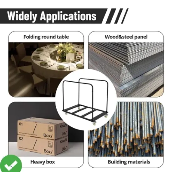 Folding Table Cart 1500 LBS Heavy Duty Table Trolley wfor Garage, Home, Warehouse image {4}