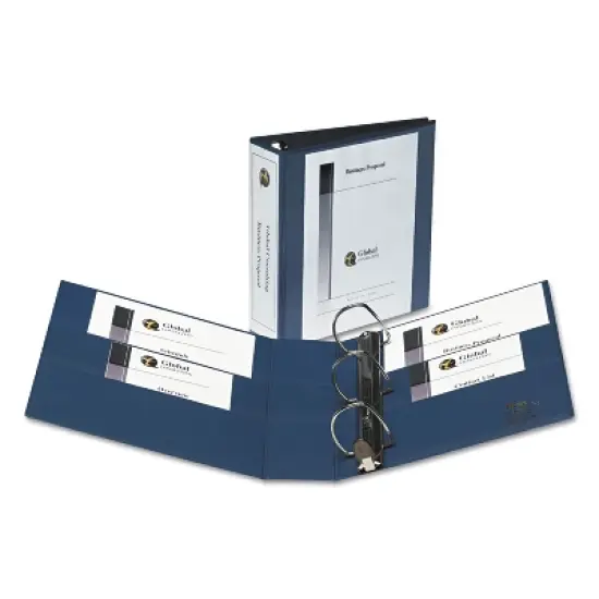 Avery Heavy-Duty View Binder w/Locking 1-Touch EZD Rings 3" Cap Navy Blue 79803 image {2}