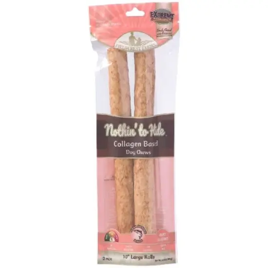 Fieldcrest Farms Nothing to Hide Large Rolls Salmon Flavor Chew Dog Treat - 10" (2 Pack) image {3}