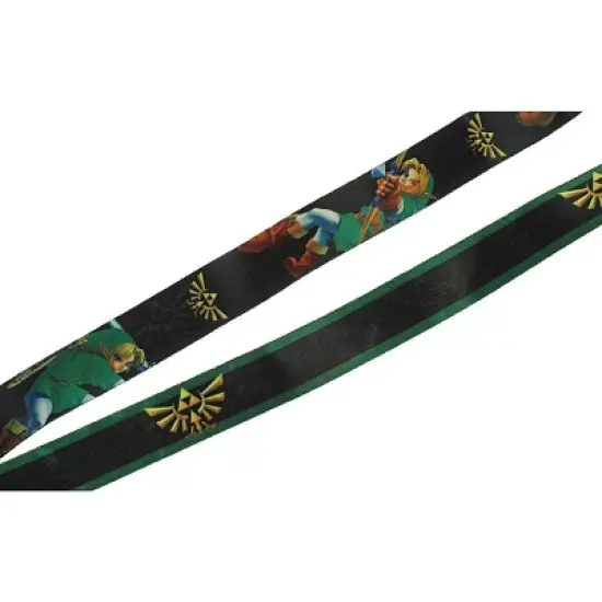 The Legend of Zelda Lanyard with 3D Rubber Shield Keychain and Clear ID Holder image {2}