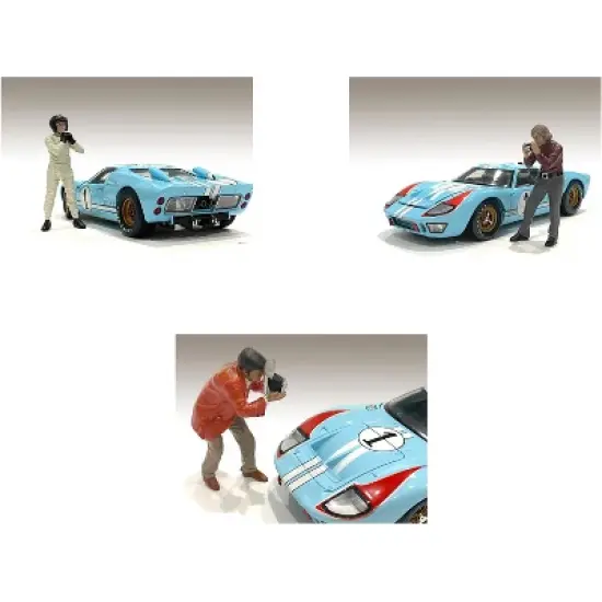 "Race Day 1" 6 piece Figurine Set for 1/18 Scale Models by American Diorama image {1}