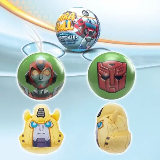 Transformers MiraBall, 3-in-1 Surprise, Blind Box Toys for Kids - Collectable Characters from TV Shows - Metal Ball, Plush, Stickers, White Ribbon image {6}