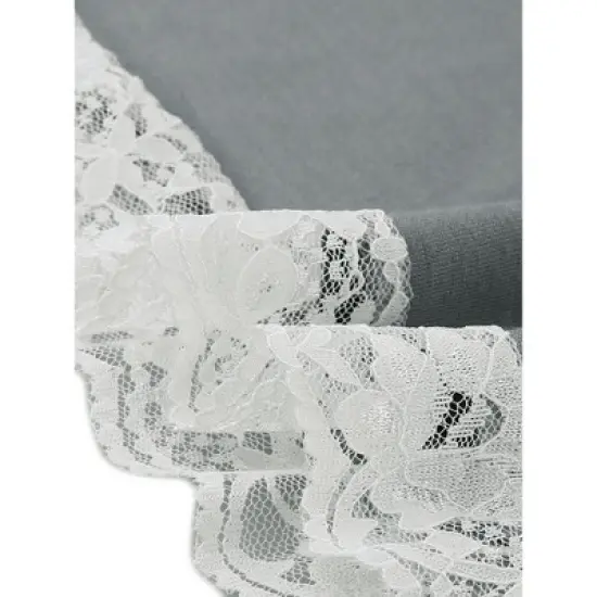 cheibear Women's Nightgown Soft Pleated Sleep Dress Full Slip Lace Lingerie Babydoll Sleepwear image {4}