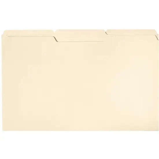 School Smart Manila File Folders, Legal Size, 1/3 Cut Tabs, Pack of 100 image {5}