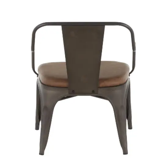 Set of 2 Oregon Industrial Dining Chairs Antiqued Espresso - LumiSource image {4}