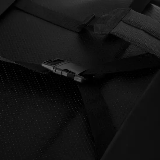 Emma and Oliver Extra Wide Foldable Reclining Heated Stadium Chair with Backpack Straps - Black image {13}