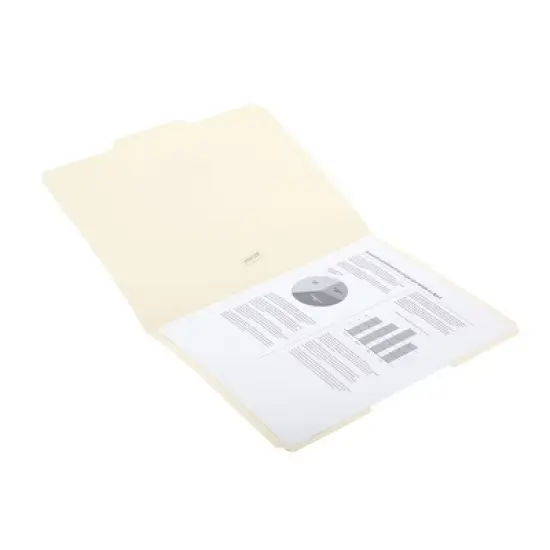 Staples Manila File Folders 3-Tab Center Position Letter 100/Box (116780) image {3}