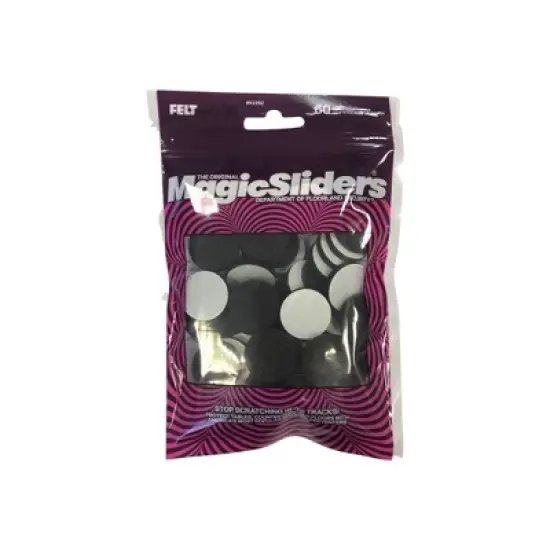 Magic Sliders 60pc 1" Round Ultra HD Adhesive Pads Brown Resealable image {5}