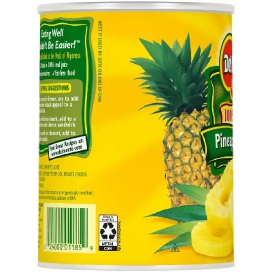 Del Monte Pineapple Slices in 100% Juice 20oz image {3}