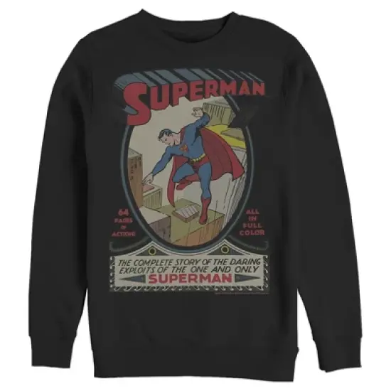 Men's Superman Vintage Daring Exploits Cover Sweatshirt image {3}