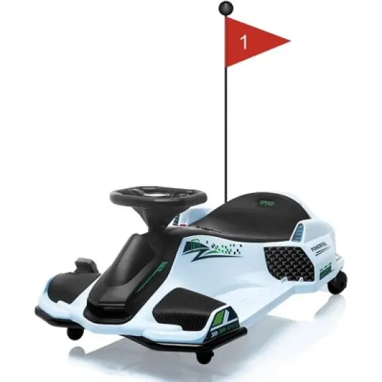 12V Kids Ride on Drift Car for Kids, 7ah 45W Motor Electric Drifting Go-Kart Up to 5 mph Variable Speed, Max Load 110lbs image {10}