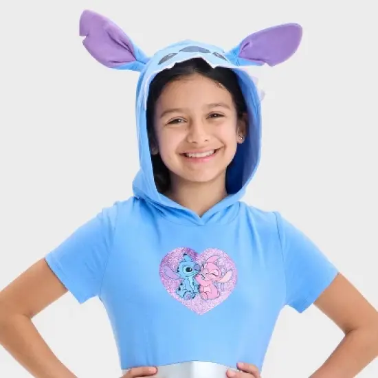 Girls' Stitch Hooded Character Dress - Blue image {1}
