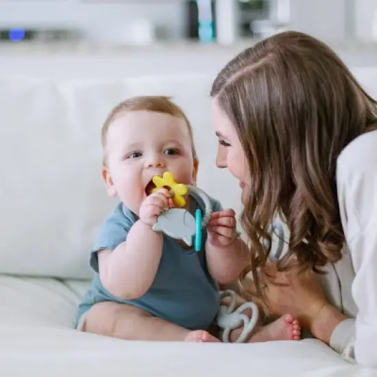 Dr. Brown's Learning Loop 100% Silicone Ring Teether - 3m+ - Fox image {8}